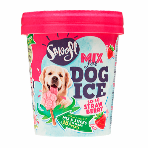Smoofl Dog Ice Mix, 160 G, M. Jordbær
