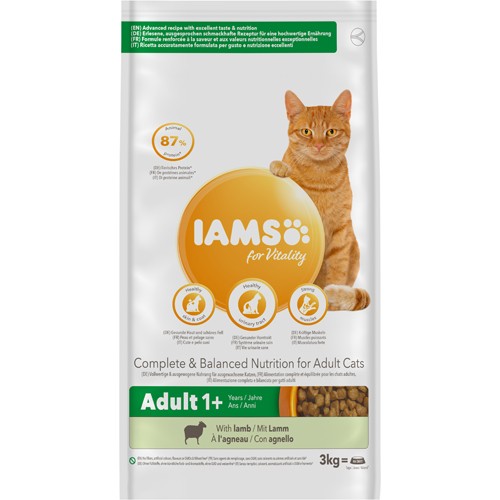 Iams Cat Vitality Adult Lamb 3 kg
