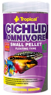 Tropical Cichlid Omnivore Small Pellet 250Ml/90G