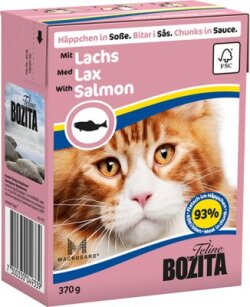 Bozita Biter I Saus Med Laks 370Gr Tetra Recart