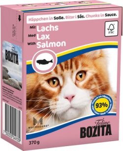 Bozita Bitar I Sås Med Lax 370Gr Tetra Recart