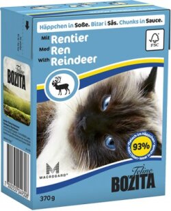 Bozita Biter I Saus Med Reinsdyr 370Gr Tetra Recar