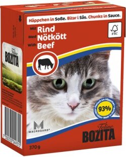 Bozita Bitar I Sås Med Nötkött 370Gr Tetra Recart