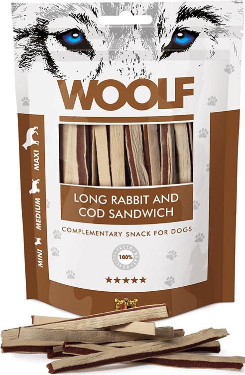 Woolf Long Rabbit And Cod Sandwich 100G