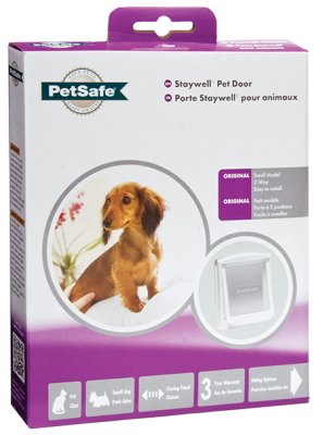 Katt & Småhundsdörr715 Vit Transparent Lucka