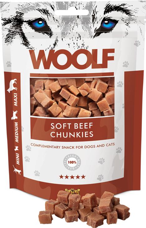 Woolf Beef Chunkies 100G