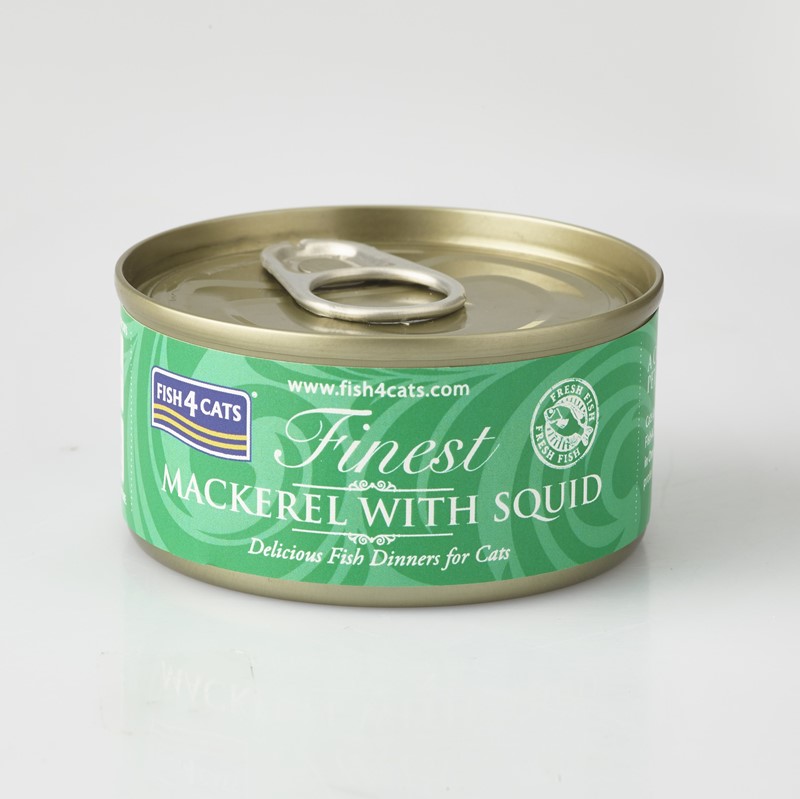 F4D Cats Wet Mackerel Squid 70 g