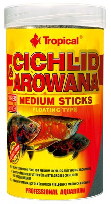 Tropical Cichlid & Arrowana Sticks Medium 250Ml/90