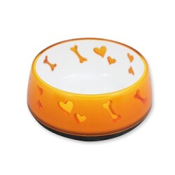 Hundskål Pet Love Bowl Orange 900Ml Tung Bunn