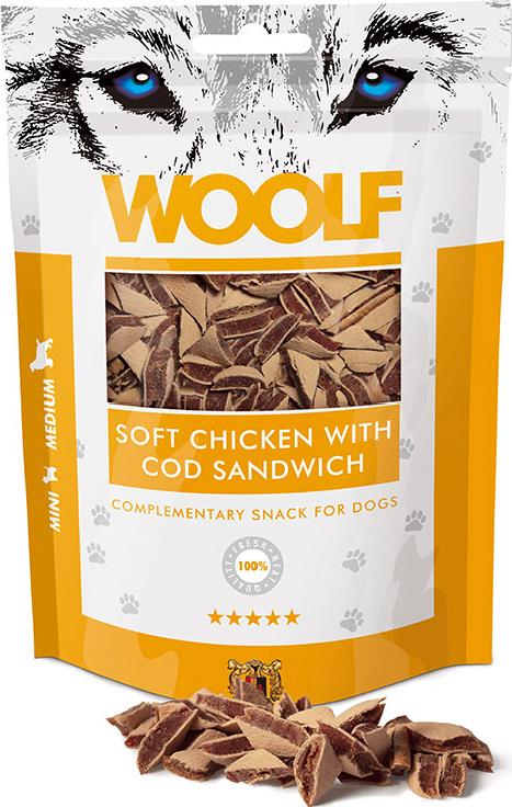 Woolf Soft Chicken With Cod Sandwich 100G