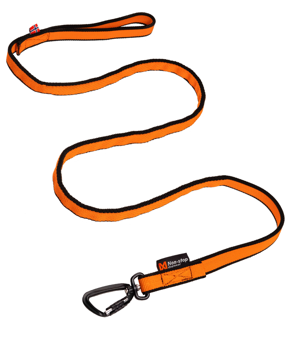 Bungee leash, unisex, black/orange, 2.8m/23mm, sin